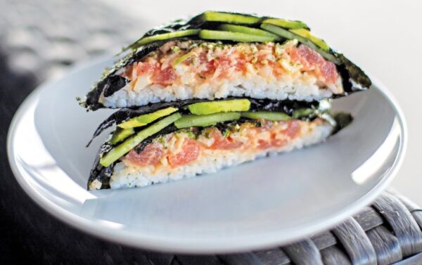 A superb sushi sandwich