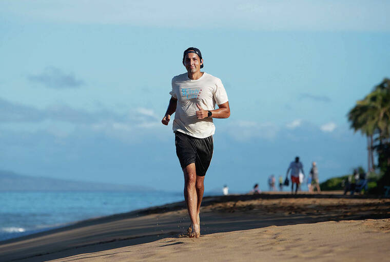 STAR-ADVERTISER / 2023
                                After losing his home in Lahaina, teacher Nate Kahaiali‘i continues running marathons for Maui wildfire survivors.