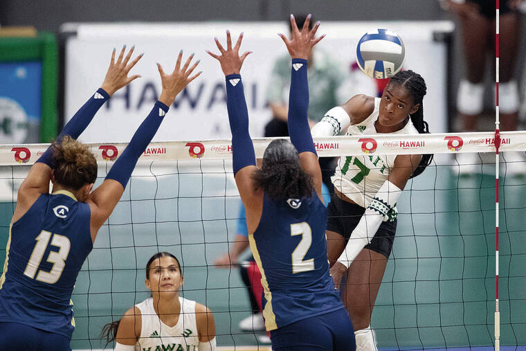 GEORGE F. LEE / GLEE@STARADVERTISER.COM / OCT. 11
                                Caylen Alexander was the Big West Player of the Year for Hawaii this past season.